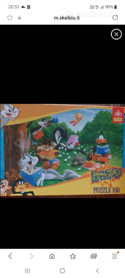 Puzzle/delionė 160 detalių
