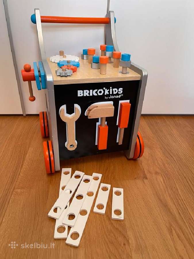 Medinis Janod bricokids įrankių vežimėlis - nuotraukos Nr. 5