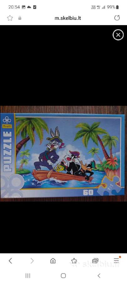 Puzzle/delionė 60 detalių