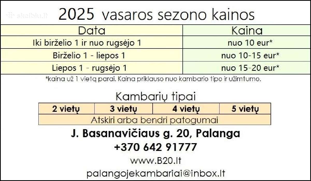 Kambarių nuoma Palangoje su patogumais nuo 15€ - nuotraukos Nr. 36