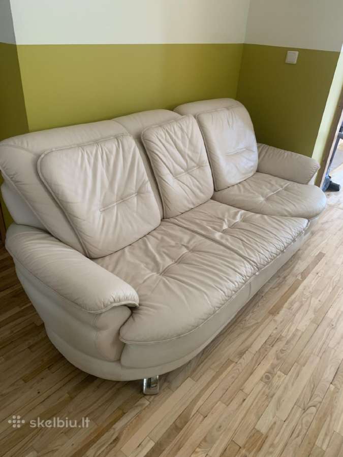 Balta odine sofa - nuotraukos Nr. 2