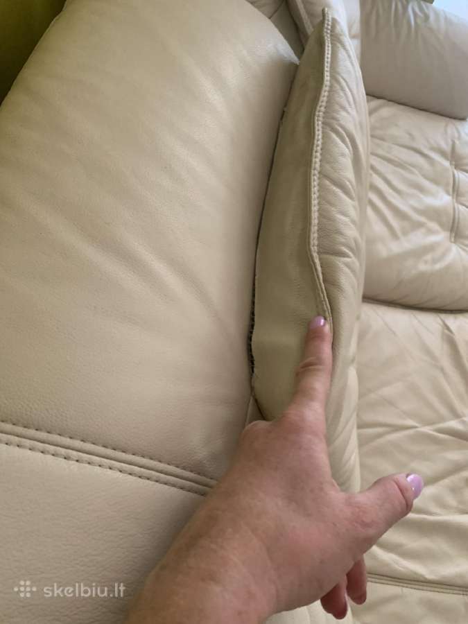 Balta odine sofa - nuotraukos Nr. 4