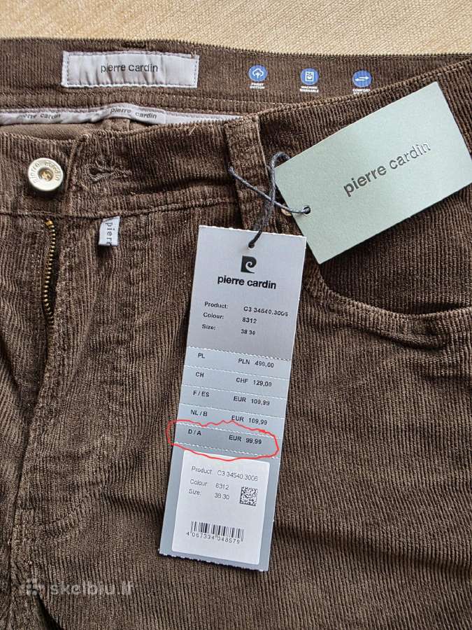 Puikios kokybės Pierre Cardin džinsai, W38 x L30 - nuotraukos Nr. 7