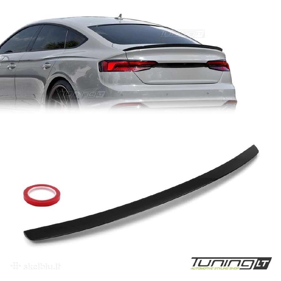Audi A5 B9 skirtas juodas bagažinės spoileris