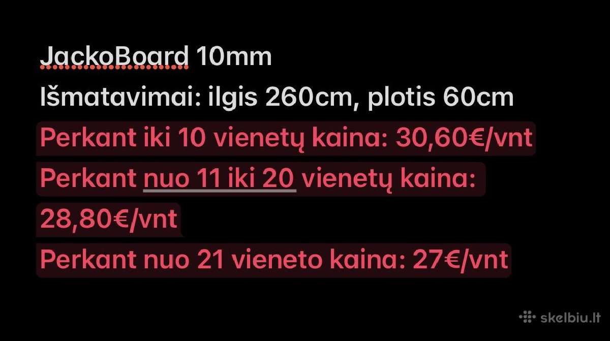 Jackoboard plokštės - nuotraukos Nr. 4