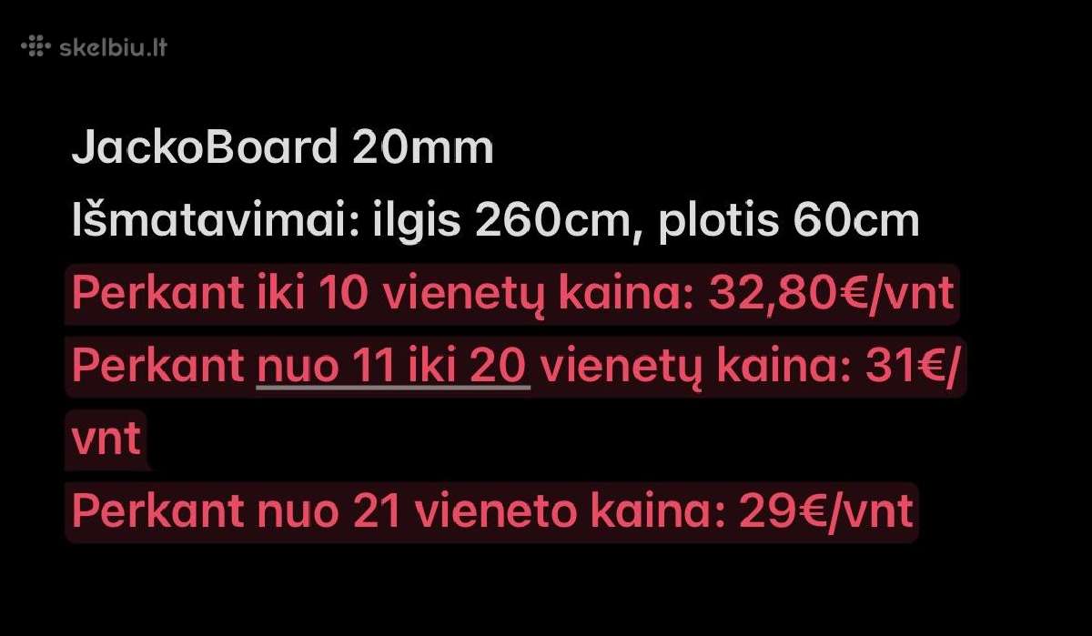 Jackoboard plokštės - nuotraukos Nr. 6