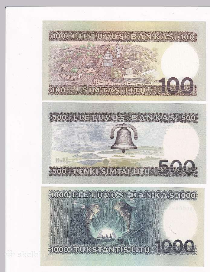 Neišliestieji litų banknotai - rinkinys - nuotraukos Nr. 2