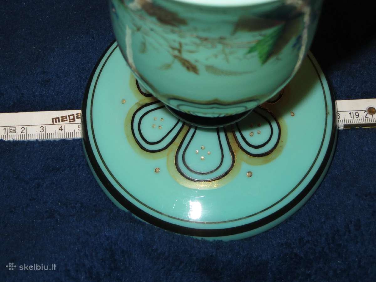 Vaza antikvarinė 19a. Viktorijos ar senesnė ~21 cm - nuotraukos Nr. 5