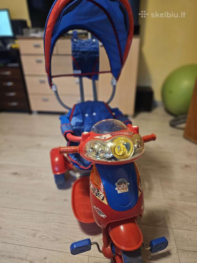 Dviratukas su pedalais ir tėvų rankena - nuotraukos Nr. 2
