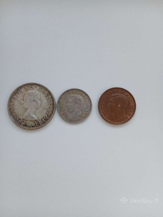 Canada 25 Cents 1954 Sidabras + 1951