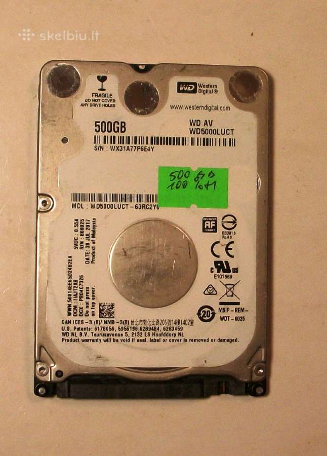 Laptopo HDD 500 GB sata 40 GB Ide 240 GB SSD - nuotraukos Nr. 3