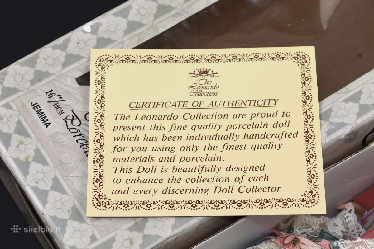 Kolekcinė lėlė, Porcelianas, "The Leonardo collect - nuotraukos Nr. 2
