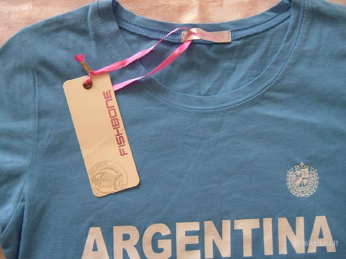 Mėlyni marškinėliai su užrašu Argentina moterims - nuotraukos Nr. 5