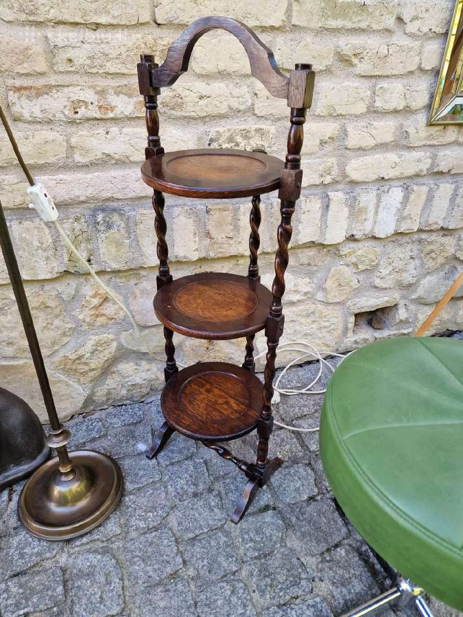 Vintažinė Art Nouveau lentyna/ stovas