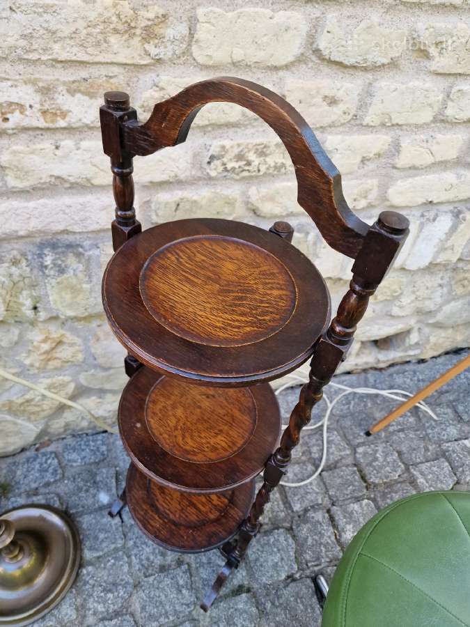 Vintažinė Art Nouveau lentyna/ stovas - nuotraukos Nr. 2