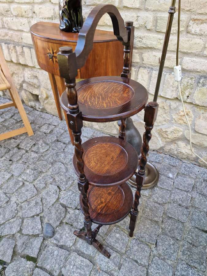 Vintažinė Art Nouveau lentyna/ stovas - nuotraukos Nr. 4