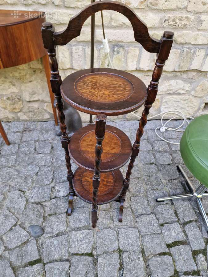 Vintažinė Art Nouveau lentyna/ stovas - nuotraukos Nr. 5