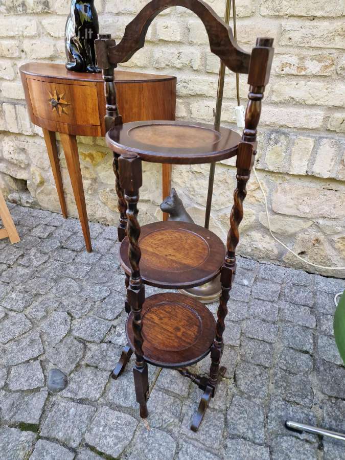 Vintažinė Art Nouveau lentyna/ stovas - nuotraukos Nr. 6