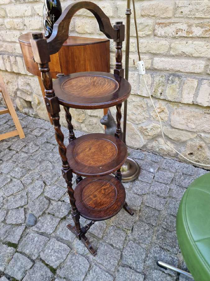 Vintažinė Art Nouveau lentyna/ stovas - nuotraukos Nr. 10