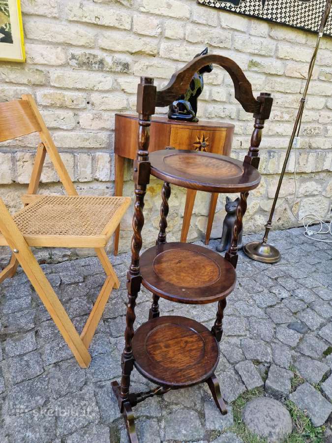 Vintažinė Art Nouveau lentyna/ stovas - nuotraukos Nr. 13