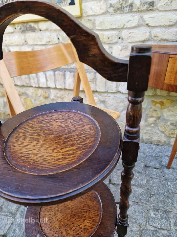 Vintažinė Art Nouveau lentyna/ stovas - nuotraukos Nr. 15
