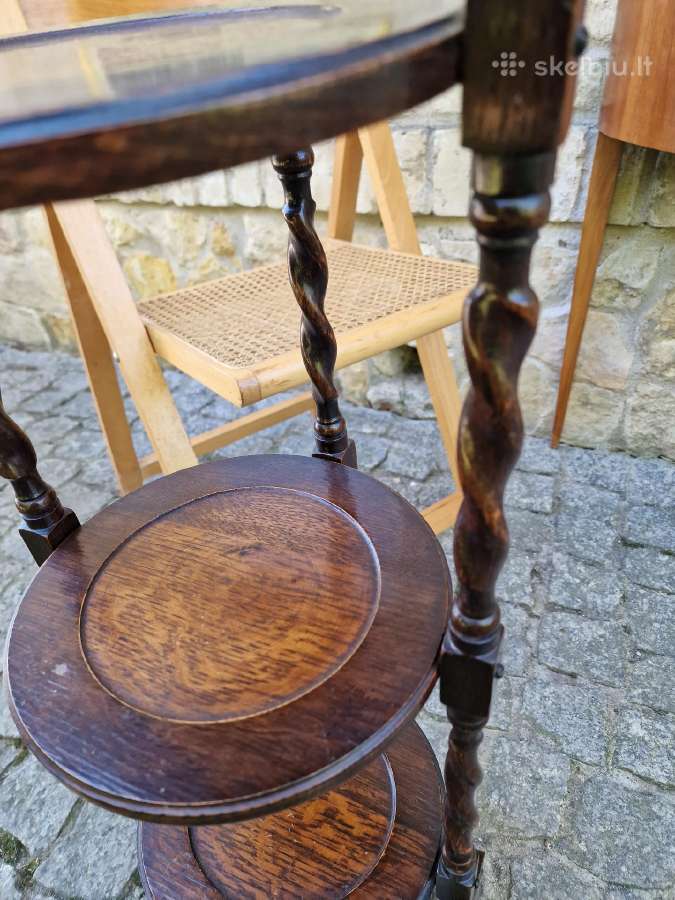 Vintažinė Art Nouveau lentyna/ stovas - nuotraukos Nr. 16