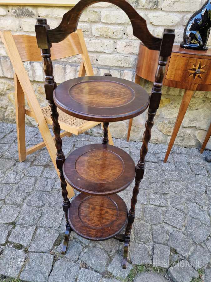 Vintažinė Art Nouveau lentyna/ stovas - nuotraukos Nr. 22