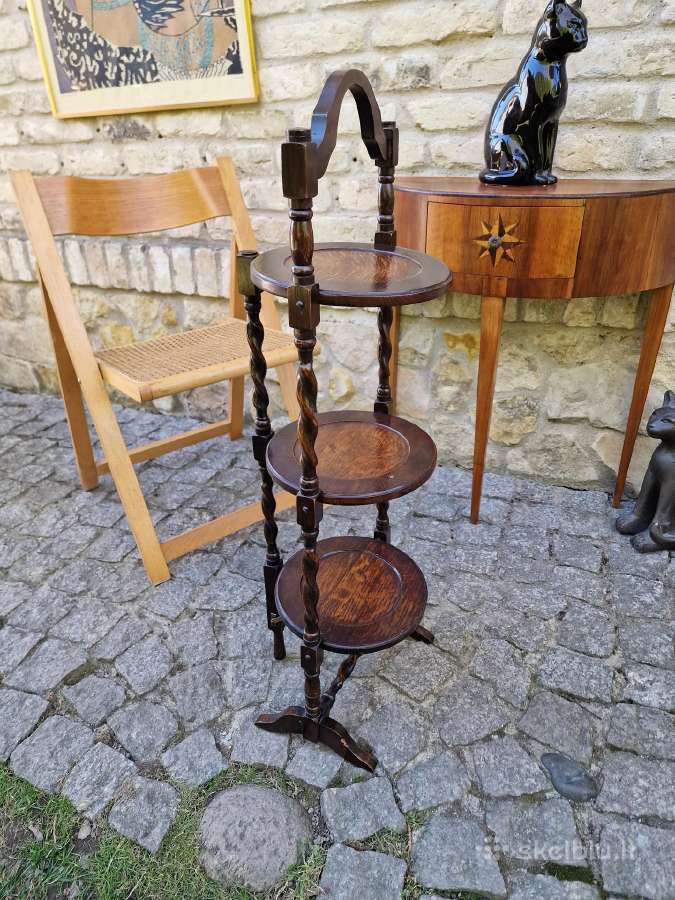 Vintažinė Art Nouveau lentyna/ stovas - nuotraukos Nr. 25