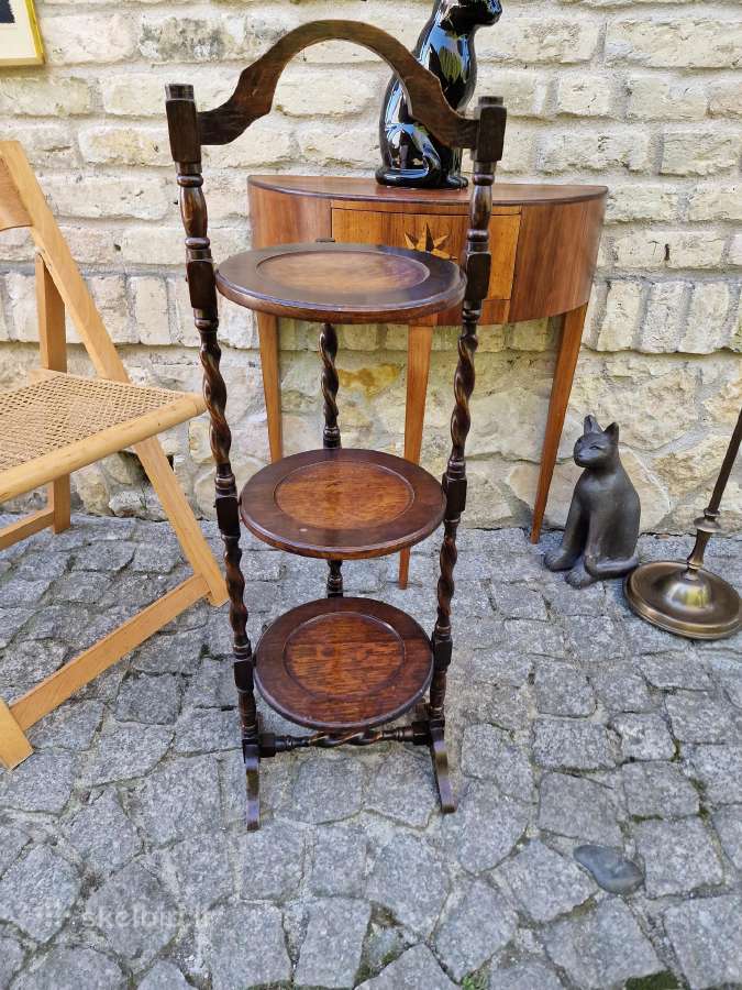 Vintažinė Art Nouveau lentyna/ stovas - nuotraukos Nr. 35