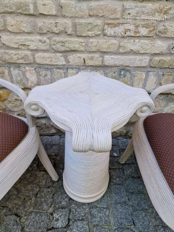 Vintažinės Boho st. autorinės kėdės su staliuku - nuotraukos Nr. 12