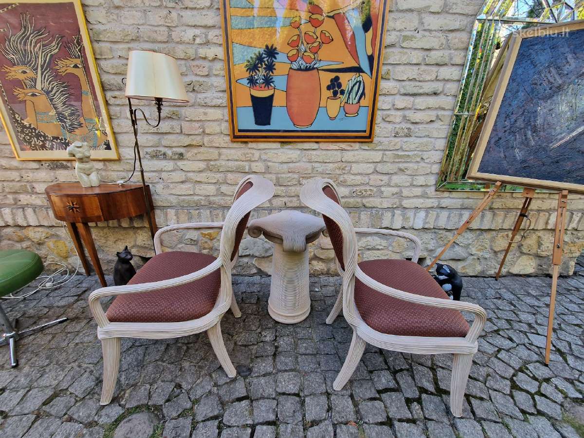 Vintažinės Boho st. autorinės kėdės su staliuku - nuotraukos Nr. 21