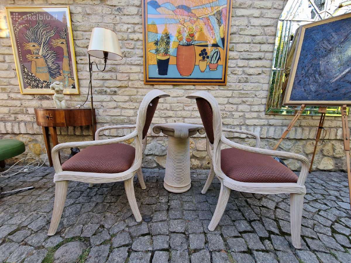 Vintažinės Boho st. autorinės kėdės su staliuku - nuotraukos Nr. 22