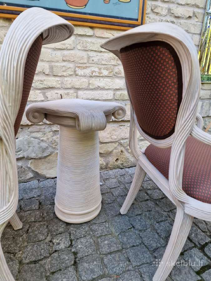 Vintažinės Boho st. autorinės kėdės su staliuku - nuotraukos Nr. 24