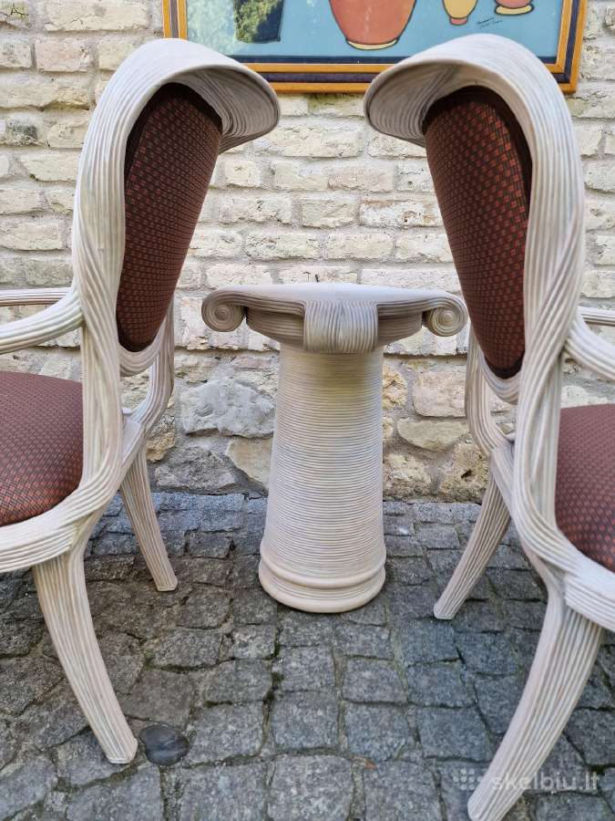 Vintažinės Boho st. autorinės kėdės su staliuku - nuotraukos Nr. 25