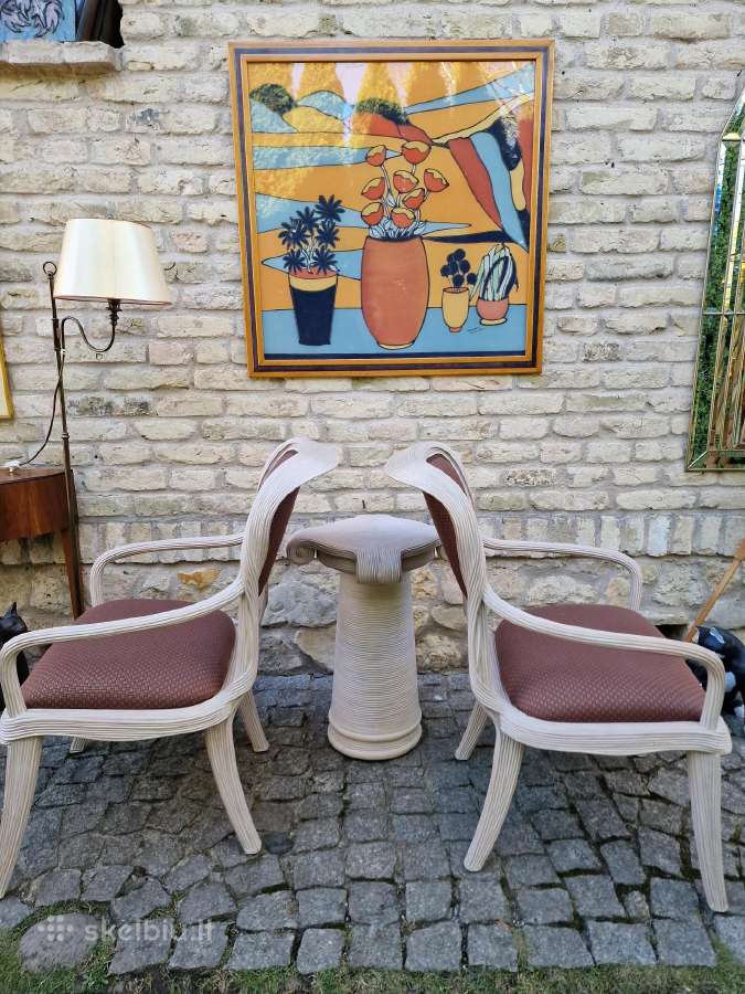Vintažinės Boho st. autorinės kėdės su staliuku - nuotraukos Nr. 26