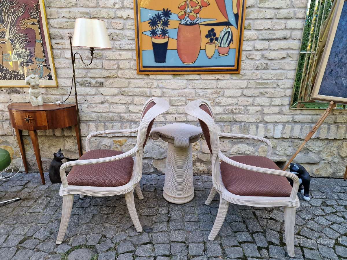 Vintažinės Boho st. autorinės kėdės su staliuku - nuotraukos Nr. 27
