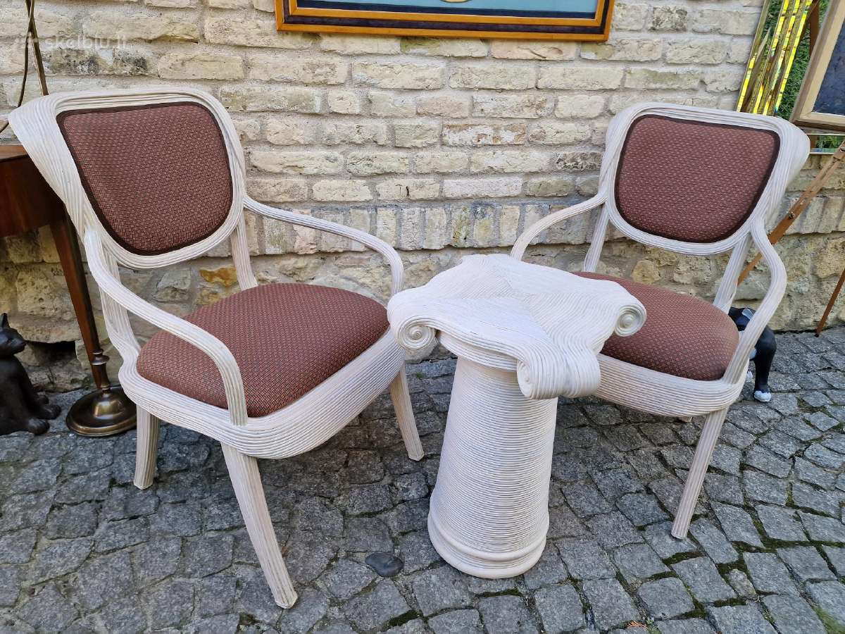 Vintažinės Boho st. autorinės kėdės su staliuku - nuotraukos Nr. 30