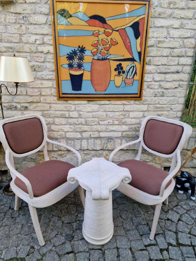 Vintažinės Boho st. autorinės kėdės su staliuku - nuotraukos Nr. 32