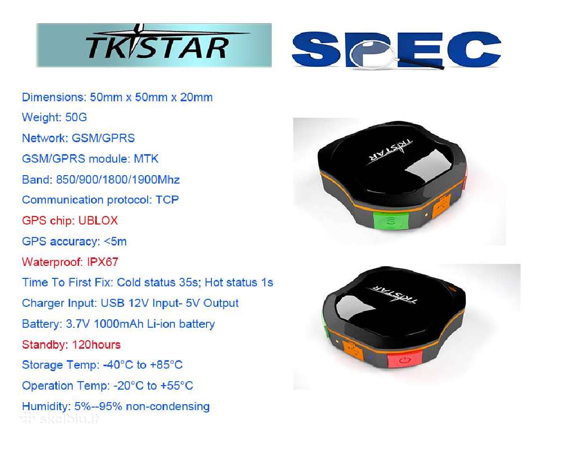 Tkstar GPS sekiklis (sekimas realiu laiku) - nuotraukos Nr. 8