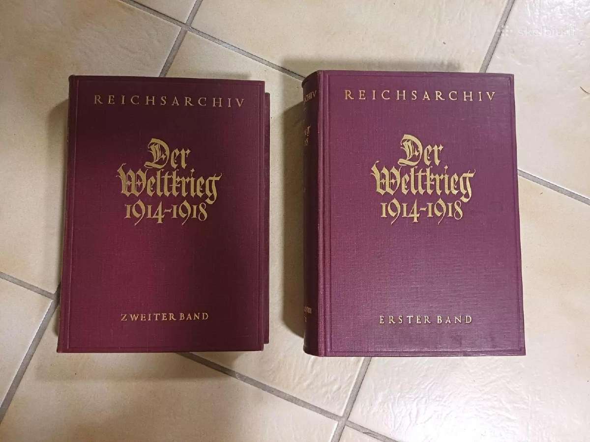 Orig. Knygos "Pasaulinis karas 1914-1918 Reichsarc