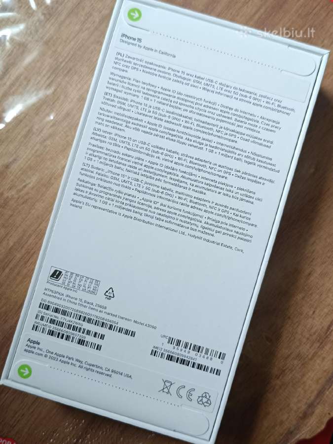 Apple iPhone 15 5G 256gb Black - nuotraukos Nr. 3