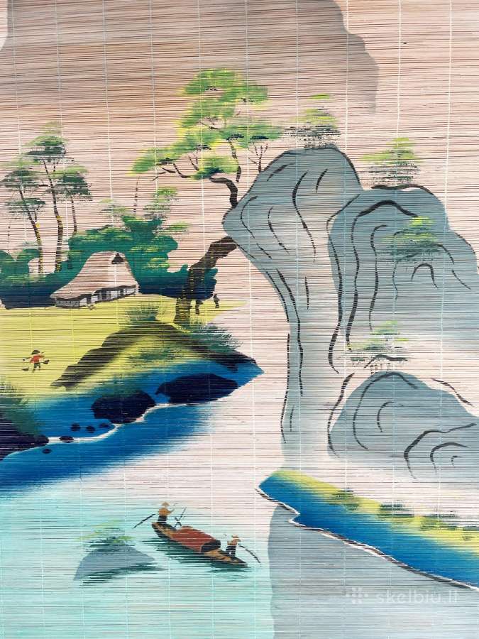 Du paveikslai ant bambuko iš Vietnamo - nuotraukos Nr. 3