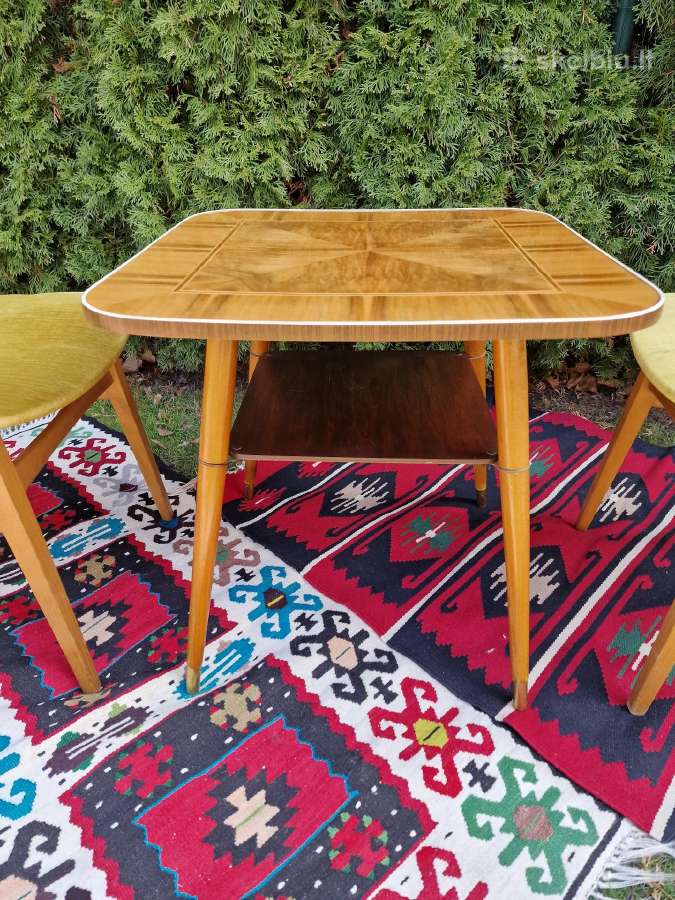 Vintažinis mid century riešutmedž. kavos staliukas - nuotraukos Nr. 6