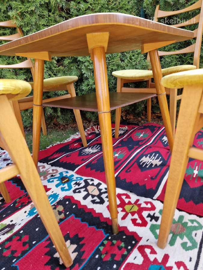 Vintažinis mid century riešutmedž. kavos staliukas - nuotraukos Nr. 10