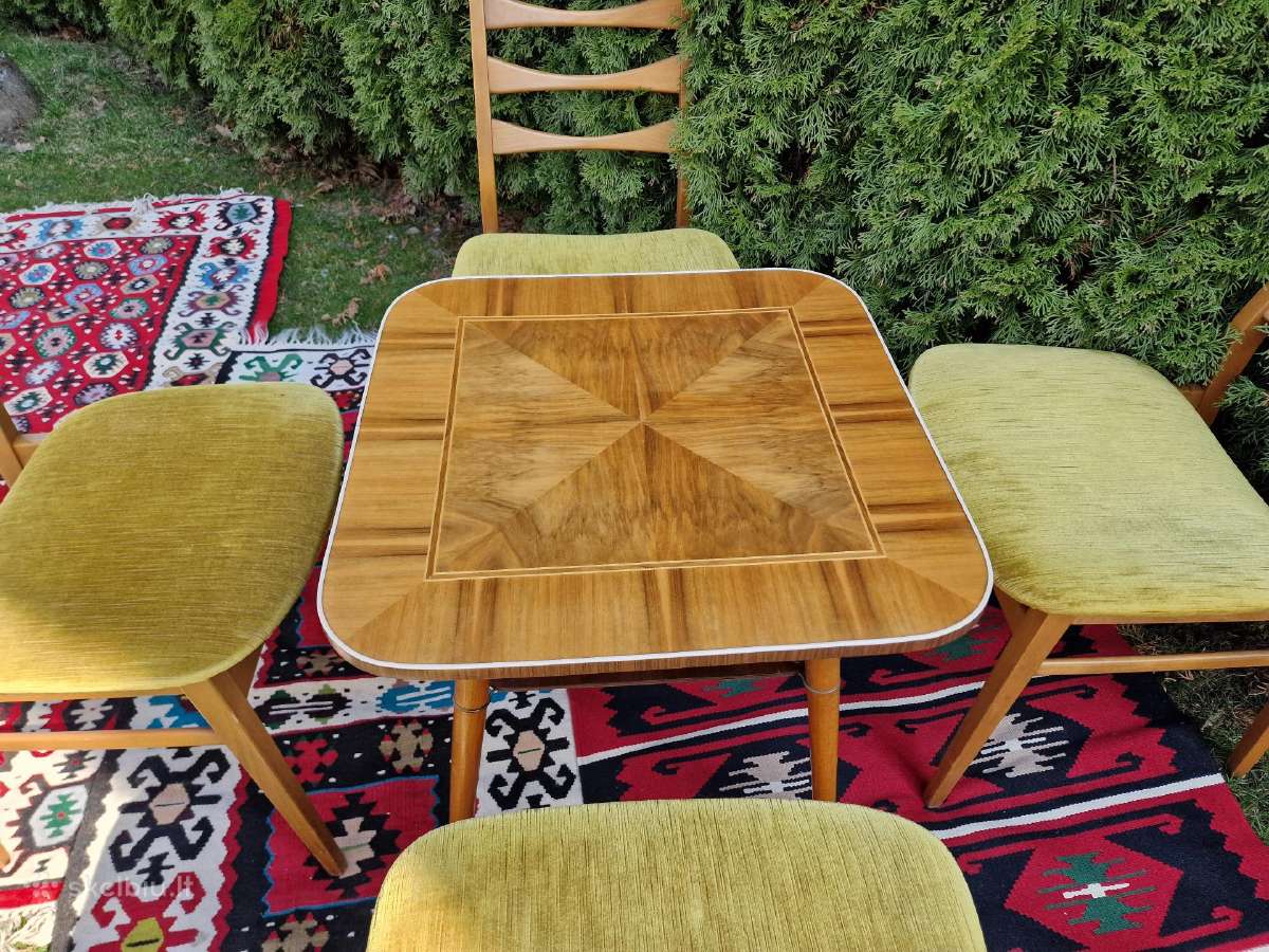 Vintažinis mid century riešutmedž. kavos staliukas - nuotraukos Nr. 19