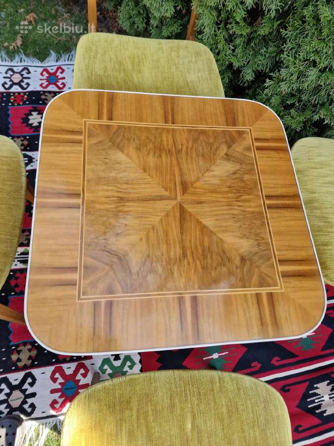 Vintažinis mid century riešutmedž. kavos staliukas - nuotraukos Nr. 28