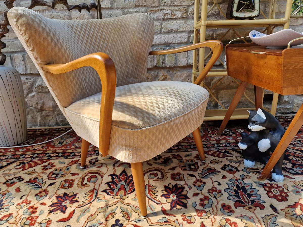 Vintažinis mid century coctail.st fotelis - nuotraukos Nr. 33