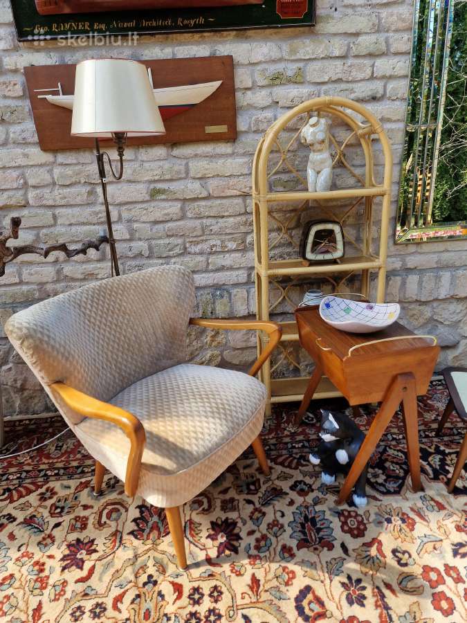 Vintažinis mid century coctail.st fotelis - nuotraukos Nr. 35