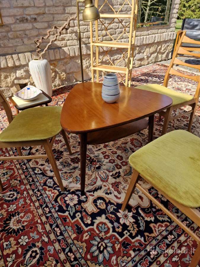 Vintažinis mid century tikmedžio kavos staliukas - nuotraukos Nr. 2