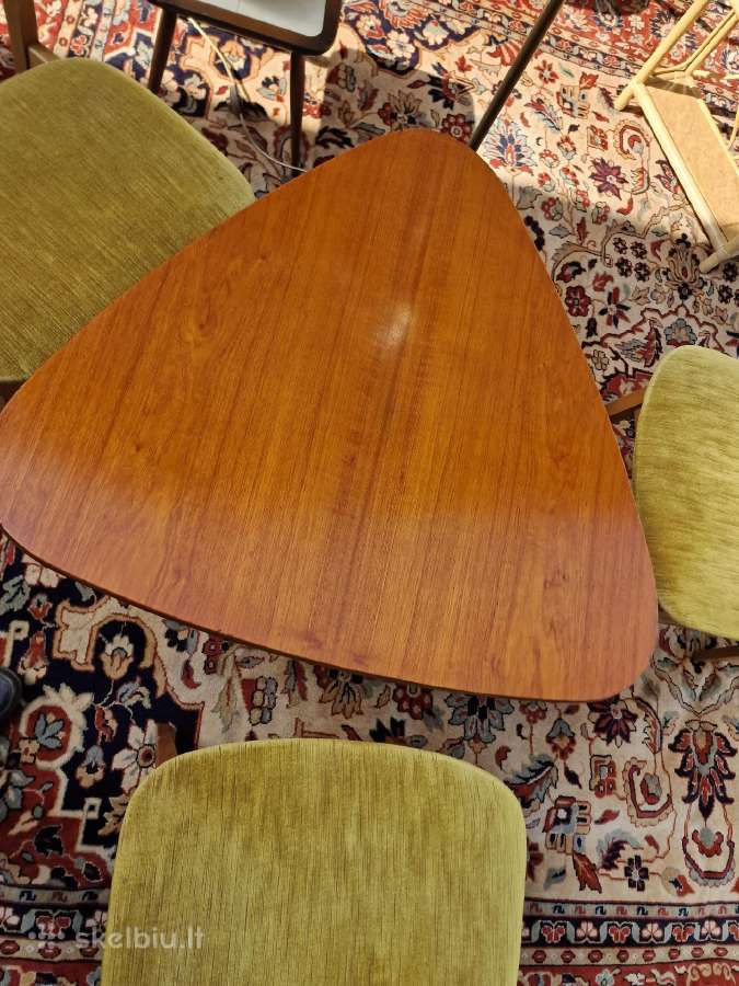 Vintažinis mid century tikmedžio kavos staliukas - nuotraukos Nr. 5